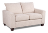 Made in Canada Customizable Sofa Lab Arc  63" Fabric Loveseat – Chenille White | Causeuse personnalisable Roll de Sofa Lab de 63 po fabriqué au Canada en tissu - Chenille White