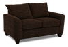 Made in Canada Customizable Sofa Lab Arc  63\" Fabric Loveseat – Plush Chocolate