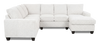 Made in Canada Customizable Sofa Lab Arc 3 Piece Right-Facing Fabric Sectional with Chaise – Teddy Snow | Sofa sectionnel de droite 3 pièces avec fauteuil long personnalisable Arc de Sofa Lab fabriqué au Canada en tissu - Teddy Snow