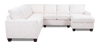 Made in Canada Customizable Sofa Lab Arc 4-Piece Right-Facing Sectional with Chaise - Teddy Snow | Sofa sectionnel de droite 4 pièces avec fauteuil long personnalisable Arc de Sofa Lab fabriqué au Canada en tissu - Teddy Snow