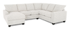Made in Canada Customizable Sofa Lab Arc 3 Piece Left-Facing Fabric Sectional with Chaise - Teddy Riverrock