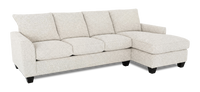 Made in Canada Customizable Sofa Lab Arc Fabric Right-Facing Sofabed Sectional - Teddy Riverrock