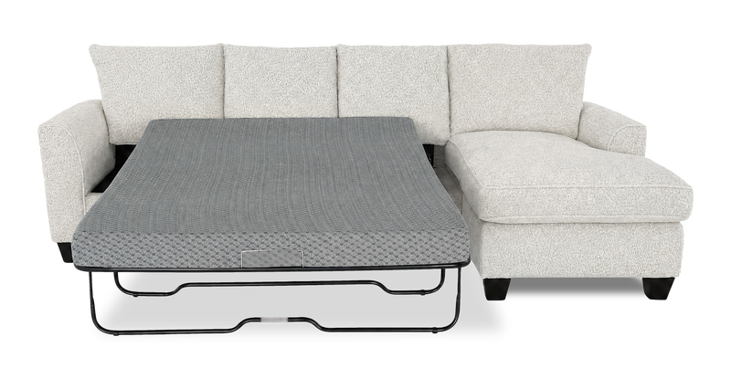 Made in Canada Customizable Sofa Lab Arc Fabric Right-Facing Sofabed Sectional - Teddy Riverrock