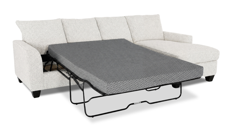 Made in Canada Customizable Sofa Lab Arc Fabric Right-Facing Sofabed Sectional - Teddy Riverrock