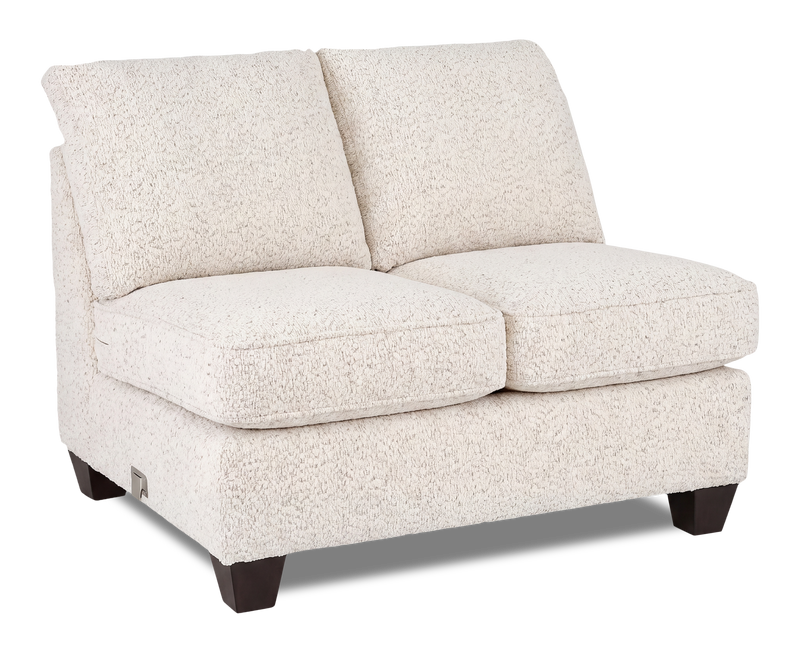 Made in Canada Customizable Sofa Lab Arc 46\" Armless Fabric Loveseat – Teddy Riverrock