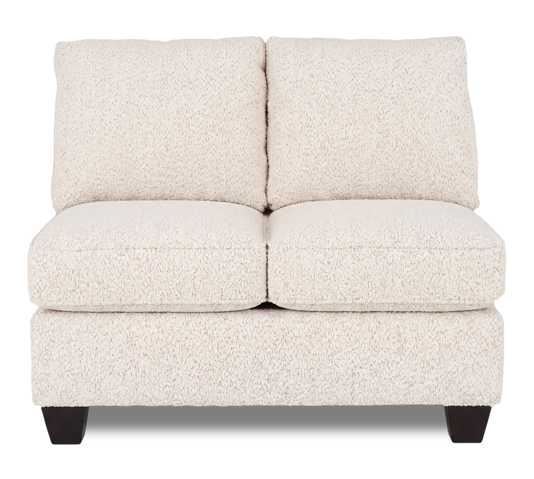 Made in Canada Customizable Sofa Lab Arc 46\" Armless Fabric Loveseat – Teddy Riverrock