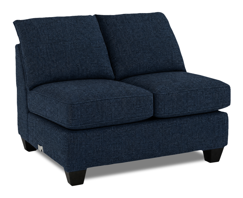 Made in Canada Customizable Sofa Lab Arc 46\" Armless Fabric Loveseat – Chenille Pacific