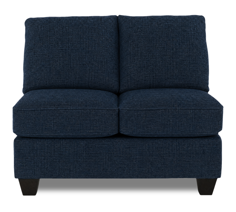 Made in Canada Customizable Sofa Lab Arc 46\" Armless Fabric Loveseat – Chenille Pacific