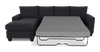 Made in Canada Customizable Sofa Lab Arc Fabric Left-Facing Sofabed Sectional - Teddy Raven | Sofa-lit sectionnel de gauche personnalisable Arc de Sofa Lab fabriqué au Canada en tissu - Teddy Raven