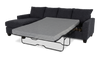 Made in Canada Customizable Sofa Lab Arc Fabric Left-Facing Sofabed Sectional - Teddy Raven | Sofa-lit sectionnel de gauche personnalisable Arc de Sofa Lab fabriqué au Canada en tissu - Teddy Raven