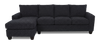Made in Canada Customizable Sofa Lab Arc Fabric Left-Facing Sofabed Sectional - Teddy Raven | Sofa-lit sectionnel de gauche personnalisable Arc de Sofa Lab fabriqué au Canada en tissu - Teddy Raven