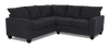 Made in Canada Customizable Sofa Lab Arc 2-Piece Fabric Sectional - Teddy Raven | Sofa sectionnel 2 pièces personnalisable Arc de Sofa Lab fabriqué au Canada en tissu - Teddy Raven