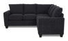 Made in Canada Customizable Sofa Lab Arc 2-Piece Fabric Sectional - Teddy Raven | Sofa sectionnel 2 pièces personnalisable Arc de Sofa Lab fabriqué au Canada en tissu - Teddy Raven