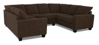 Made in Canada Customizable Sofa Lab Arc U-Shaped Sectional - Teddy Walnut 