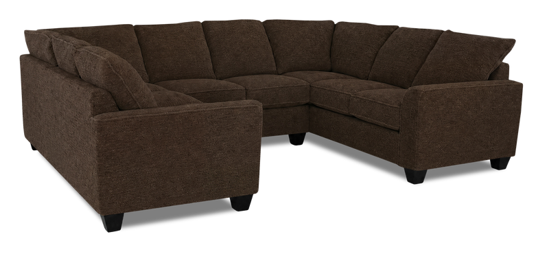 Made in Canada Customizable Sofa Lab Arc U-Shaped Sectional - Teddy Walnut