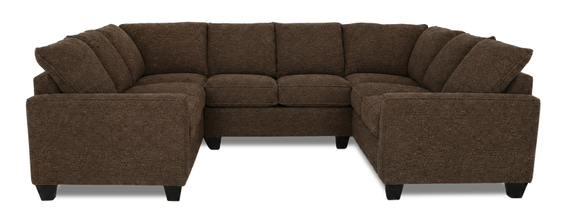 Made in Canada Customizable Sofa Lab Arc U-Shaped Sectional - Teddy Walnut