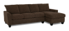 Made in Canada Customizable Sofa Lab Arc Right-Facing Fabric Sofa Chaise  – Teddy Walnut | Sofa avec fauteuil long de droite personnalisable Arc de Sofa Lab fabriqué au Canada en tissu - Teddy Walnut