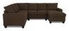 Made in Canada Customizable Sofa Lab Arc 3 Piece Right-Facing Fabric Sectional with Chaise – Teddy Walnut | Sofa sectionnel de droite 3 pièces avec fauteuil long personnalisable Arc de Sofa Lab fabriqué au Canada en tissu - Teddy Walnut