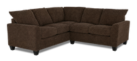 Made in Canada Customizable Sofa Lab Arc 2-Piece Fabric Sectional - Teddy Walnut