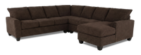 Made in Canada Customizable Sofa Lab Arc 4-Piece Right-Facing Sectional with Chaise - Teddy Walnut