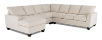 Made in Canada Customizable Sofa Lab Arc 4-Piece Left-Facing Sectional with Chaise - Chenille White 