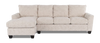 Made in Canada Customizable Sofa Lab Arc Left-Facing Fabric Sofa Chaise - Chenille White | Sofa avec fauteuil long de gauche personnalisable Arc de Sofa Lab fabriqué au Canada en tissu - Chenille White