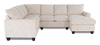 Made in Canada Customizable Sofa Lab Arc 3 Piece Right-Facing Fabric Sectional with Chaise – Chenille White | Sofa sectionnel de droite 3 pièces avec fauteuil long personnalisable Arc de Sofa Lab fabriqué au Canada en tissu - Chenille White