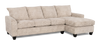 Made in Canada Customizable Sofa Lab Arc Right-Facing Fabric Sofa Chaise  – Plush Parchment | Sofa avec fauteuil long de droite personnalisable Arc de Sofa Lab fabriqué au Canada en tissu - Plush Parchment