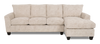 Made in Canada Customizable Sofa Lab Arc Right-Facing Fabric Sofa Chaise  – Plush Parchment | Sofa avec fauteuil long de droite personnalisable Arc de Sofa Lab fabriqué au Canada en tissu - Plush Parchment