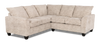 Made in Canada Customizable Sofa Lab Arc 2-Piece Fabric Sectional - Plush Parchment | Sofa sectionnel 2 pièces personnalisable Arc de Sofa Lab fabriqué au Canada en tissu - Plush Parchment