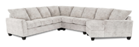 Made in Canada Customizable Sofa Lab Arc 4-Piece Right-Facing Sectional with Cuddler - Plush Oyster 