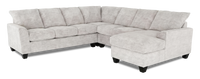 Made in Canada Customizable Sofa Lab Arc 4-Piece Right-Facing Sectional with Chaise - Plush Oyster