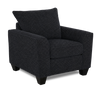 Made in Canada Customizable Sofa Lab Arc 40" Fabric Chair – Teddy Raven | Fauteuil personnalisable Roll de Sofa Lab de 40 po fabriqué au Canada en tissu - Teddy Raven