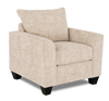 Made in Canada Customizable Sofa Lab Arc 40" Fabric Chair – Plush Parchment | Fauteuil personnalisable Roll de Sofa Lab de 40 po fabriqué au Canada en tissu - Plush Parchment