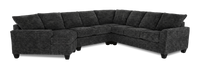 Made in Canada Customizable Sofa Lab Arc 4-Piece Left-Facing Sectional with Cuddler - Plush Charcoal   