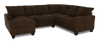 Made in Canada Customizable Sofa Lab Arc 3 Piece Left-Facing Fabric Sectional with Chaise - Plush Chocolate