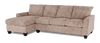 Made in Canada Customizable Sofa Lab Arc Left-Facing Fabric Sofa Chaise - Chenille Praline | Sofa avec fauteuil long de gauche personnalisable Arc de Sofa Lab fabriqué au Canada en tissu - Chenille Praline