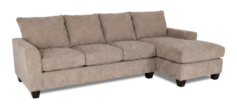 Made in Canada Customizable Sofa Lab Arc Fabric Right-Facing Sofabed Sectional - Chenille Praline
