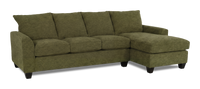 Made in Canada Customizable Sofa Lab Arc Right-Facing Fabric Sofa Chaise  – Chenille Moss 