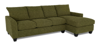 Made in Canada Customizable Sofa Lab Arc Fabric Right-Facing Sofabed Sectional - Chenille Moss 