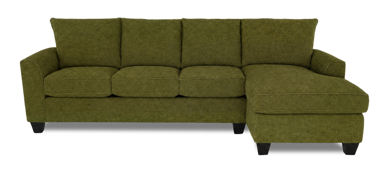 Made in Canada Customizable Sofa Lab Arc Fabric Right-Facing Sofabed Sectional - Chenille Moss