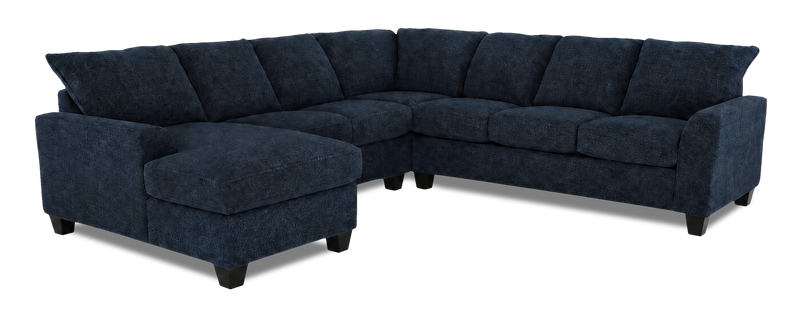 Made in Canada Customizable Sofa Lab Arc 4-Piece Left-Facing Sectional with Chaise - Chenille Pacific