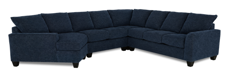 Made in Canada Customizable Sofa Lab Arc 4-Piece Left-Facing Sectional with Cuddler - Chenille Pacific