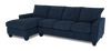 Made in Canada Customizable Sofa Lab Arc Fabric Left-Facing Sofabed Sectional - Chenille Pacific | Sofa-lit sectionnel de gauche personnalisable Arc de Sofa Lab fabriqué au Canada en tissu - Chenille Pacific
