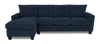 Made in Canada Customizable Sofa Lab Arc Fabric Left-Facing Sofabed Sectional - Chenille Pacific | Sofa-lit sectionnel de gauche personnalisable Arc de Sofa Lab fabriqué au Canada en tissu - Chenille Pacific