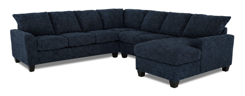 Made in Canada Customizable Sofa Lab Arc 4-Piece Right-Facing Sectional with Chaise - Chenille Pacific