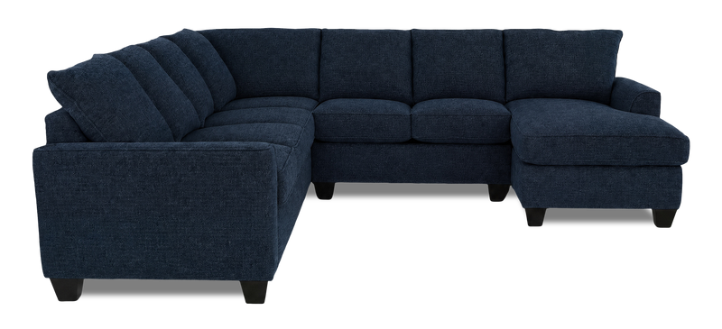 Made in Canada Customizable Sofa Lab Arc 4-Piece Right-Facing Sectional with Chaise - Chenille Pacific