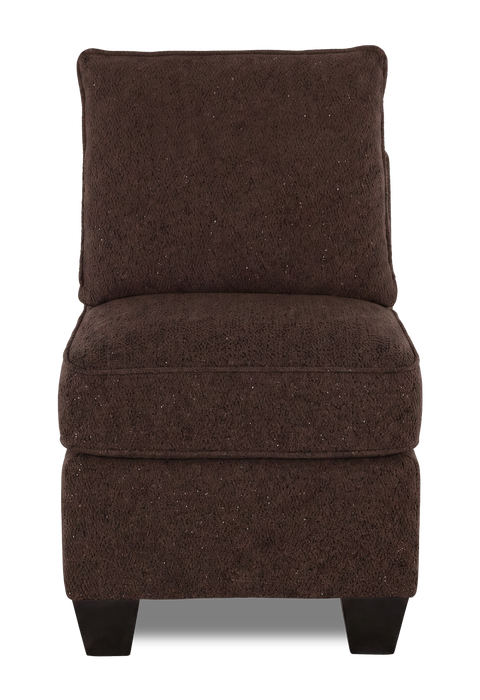 Made in Canada Customizable Sofa Lab Arc 46\" Fabric Armless Chair – Teddy Walnut