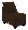 Made in Canada Customizable Sofa Lab Arc 46" Fabric Armless Chair – Plush Chocolate | Fauteuil sans accoudoirs personnalisable Curve de Sofa Lab de 24 po fabriqué au Canada en tissu  - Plush Chocolate