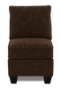 Made in Canada Customizable Sofa Lab Arc 46" Fabric Armless Chair – Plush Chocolate | Fauteuil sans accoudoirs personnalisable Curve de Sofa Lab de 24 po fabriqué au Canada en tissu  - Plush Chocolate